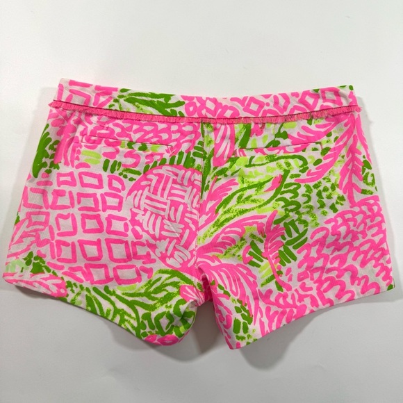 Lilly Pulitzer Adie Pink Sunset Home Slice Shorts Size 4 - Picture 2 of 7